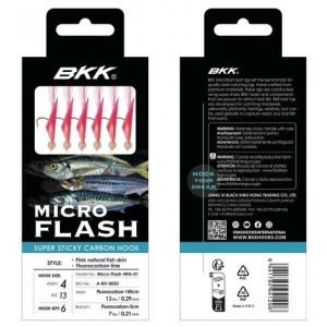 Taparine BKK Micro Flash NFA 02 PNFS Green Resin Fluoro, Nr.9, 145cm-0.35mm, 5cm-0.25mm, 6buc/pac Taparine BKK Micro Flash NFA 02 PNFS Green Resin Fluoro, Nr.9, 145cm-0.35mm, 5cm-0.25mm, 6buc/pac