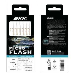 Taparine BKK Micro Flash NFA 02 WNFS Green Resin Fluoro, Nr.9, 145cm-0.35mm, 5cm-0.25mm, 6buc/pac Taparine BKK Micro Flash NFA 02 WNFS Green Resin Fluoro, Nr.9, 145cm-0.35mm, 5cm-0.25mm, 6buc/pac