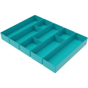 Organizator Sertar Modular RIVE Waterproof, Aqua, 51mm