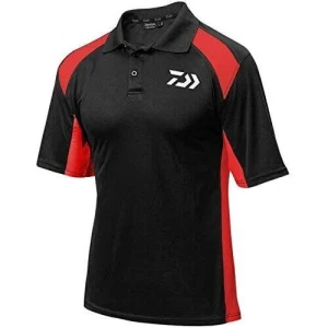 TRICOU DAIWA POLO TOURNAMENT NEGRU ROSU MARIME M