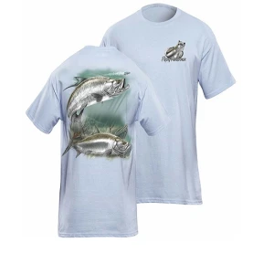 Tricou Flying Fisherman Tarpon Light Blue Tee XXL