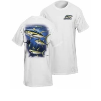 Tricou Flying Fisherman Yellowfin Tuna White Tee L Tricou Flying Fisherman Yellowfin Tuna White Tee L