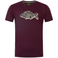 Tricou Korda Outline Tee, Burgundy , Marime 2xl