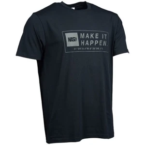 Tricou NASH Make It Happen Coordinates T Shirt Black, Marime M