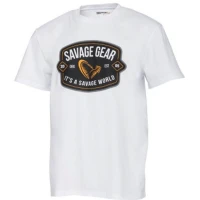 Tricou SAVAGE GEAR Badge Logo Tee, Alb, Marimea XL