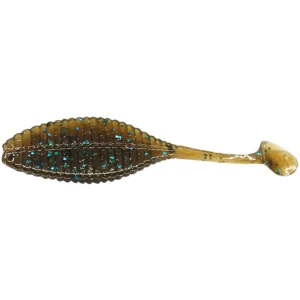 Grub Hide Up Stagger Wide 1.5", 127 Green Pumpkin Pepper Blue Flk, 3.8cm, 8buc/pac