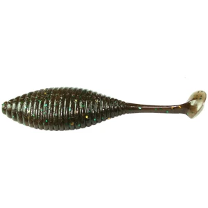 Grub Hide Up Stagger Wide 4", 104 Green Pumpkin Gold Flake, 10.2cm, 4buc/pac Grub Hide Up Stagger Wide 4", 104 Green Pumpkin Gold Flake, 10.2cm, 4buc/pac