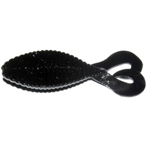 Grub Hide Up Stagger Wide Twintail 2.2", 109 Black Solid, 5.6cm, 8buc/pac Grub Hide Up Stagger Wide Twintail 2.2", 109 Black Solid, 5.6cm, 8buc/pac