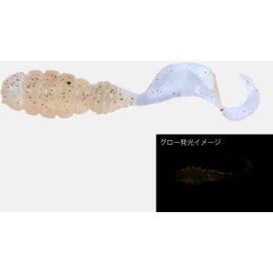 Grub Jackall Good Meal Glow Crush Clear Krill 3.8cm 8buc/plic