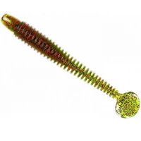 Twister Lunker City Swimming Ribster 4” Grub, 144 Watermelon Red, 10cm, 10buc/blister