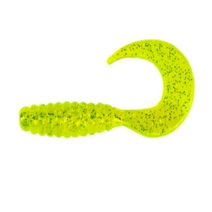 Twister Manns Mannipulator Grub 4cm Chartreuse Silver Glitter 8Buc Twister Manns Mannipulator Grub 4cm Chartreuse Silver Glitter 8Buc