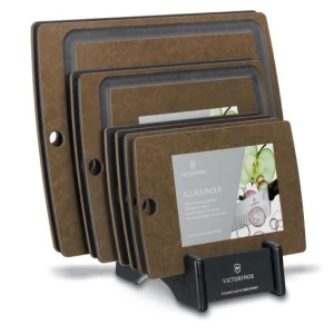 Set 9 Tocatoare Si Suport Victorinox Allrounder Cutting Boards, Maro, Suport Negru