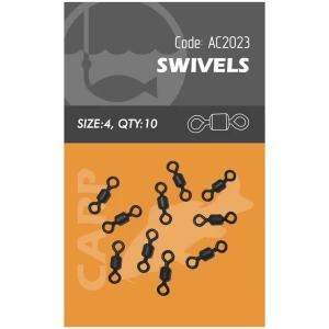 Vartej Orange Swivels Round Negru Mat, No.4, 10buc/pac