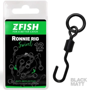 Vartej Rapid cu Anou ZFISH Ronnie Rig Swivel Matt, Size 12, 10buc/pac Vartej Rapid cu Anou ZFISH Ronnie Rig Swivel Matt, Size 12, 10buc/pac