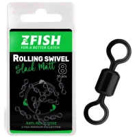 Vartej Zfish Rolling Swivel Black Matt, Nr.8, 28Kg, 10buc/pac