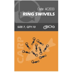 Vartej cu Anou Orange Ring Swivels No.7, 10buc/pac Vartej cu Anou Orange Ring Swivels No.7, 10buc/pac