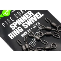 Vartej cu Anou si Agrafa Rapida Korda Spinner Ring Swivel PTFE Coated, Nr.11, 8buc/plic Vartej cu Anou si Agrafa Rapida Korda Spinner Ring Swivel PTFE Coated, Nr.11, 8buc/plic