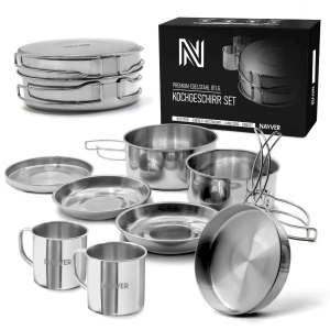 Set 8 Vase pentru Gatit NEVIS Camping Cookware