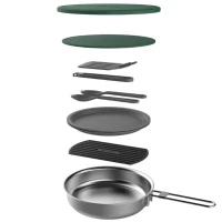 Set Gatit Camping STANLEY The All-In-One Fry Pan Set 0.94L / 32oz, Stainless Steel Set Gatit Camping STANLEY The All-In-One Fry Pan Set 0.94L / 32oz, Stainless Steel