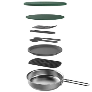 Set Gatit Camping STANLEY The All-In-One Fry Pan Set 0.94L / 32oz, Stainless Steel Set Gatit Camping STANLEY The All-In-One Fry Pan Set 0.94L / 32oz, Stainless Steel