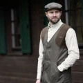 Vesta Blaser Vintage Wing Olive Melange Blk Marime M Vesta Blaser Vintage Wing Olive Melange Blk Marime M
