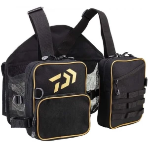 Vesta Pescuit DAIWA Gilet Wading, Black / Gold, 46x38cm