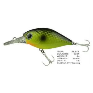 Vobler FL FL510 Floating 36mm 4.0g Depth 1.0m Colour 838 Vobler FL FL510 Floating 36mm 4.0g Depth 1.0m Colour 838