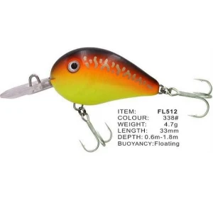 Vobler FL FL512 Floating 33mm 4.7g Depth 0.6-1.8m Colour 338 Vobler FL FL512 Floating 33mm 4.7g Depth 0.6-1.8m Colour 338