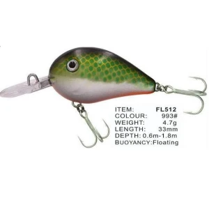Vobler FL FL512 Floating 33mm 4.7g Depth 0.6-1.8m Colour 993 Vobler FL FL512 Floating 33mm 4.7g Depth 0.6-1.8m Colour 993