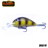 Vobler, Kenart, Shark, Floating, 4cm, 4gr, Yellow, Black, 1buc, sh4f-yb, Voblere Floating, Voblere Floating Kenart, Kenart