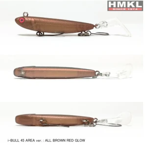 Naluca HMKL Micro Minnow i-BULL 45mm Trout Area 2.4g All Brown Red Glow  Naluca HMKL Micro Minnow i-BULL 45mm Trout Area 2.4g All Brown Red Glow