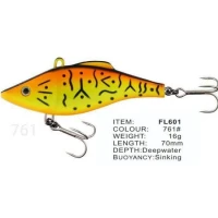 Vobler FL FL601 Sinking 70mm 16.0g Depth Deepwater Colour 761 Vobler FL FL601 Sinking 70mm 16.0g Depth Deepwater Colour 761