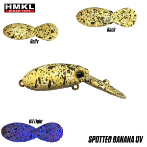 Vobler HMKL Inch Crank DR Custom Painted Spotted Banana UV 2.5cm 2g Vobler HMKL Inch Crank DR Custom Painted Spotted Banana UV 2.5cm 2g